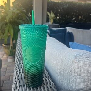 {Starbucks} Emerald Textured Tumbler